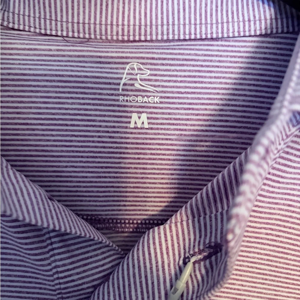 Rhoback “The Whaler” Men's Long-Sleeve Lavendar Polo - Picture 15 of 15